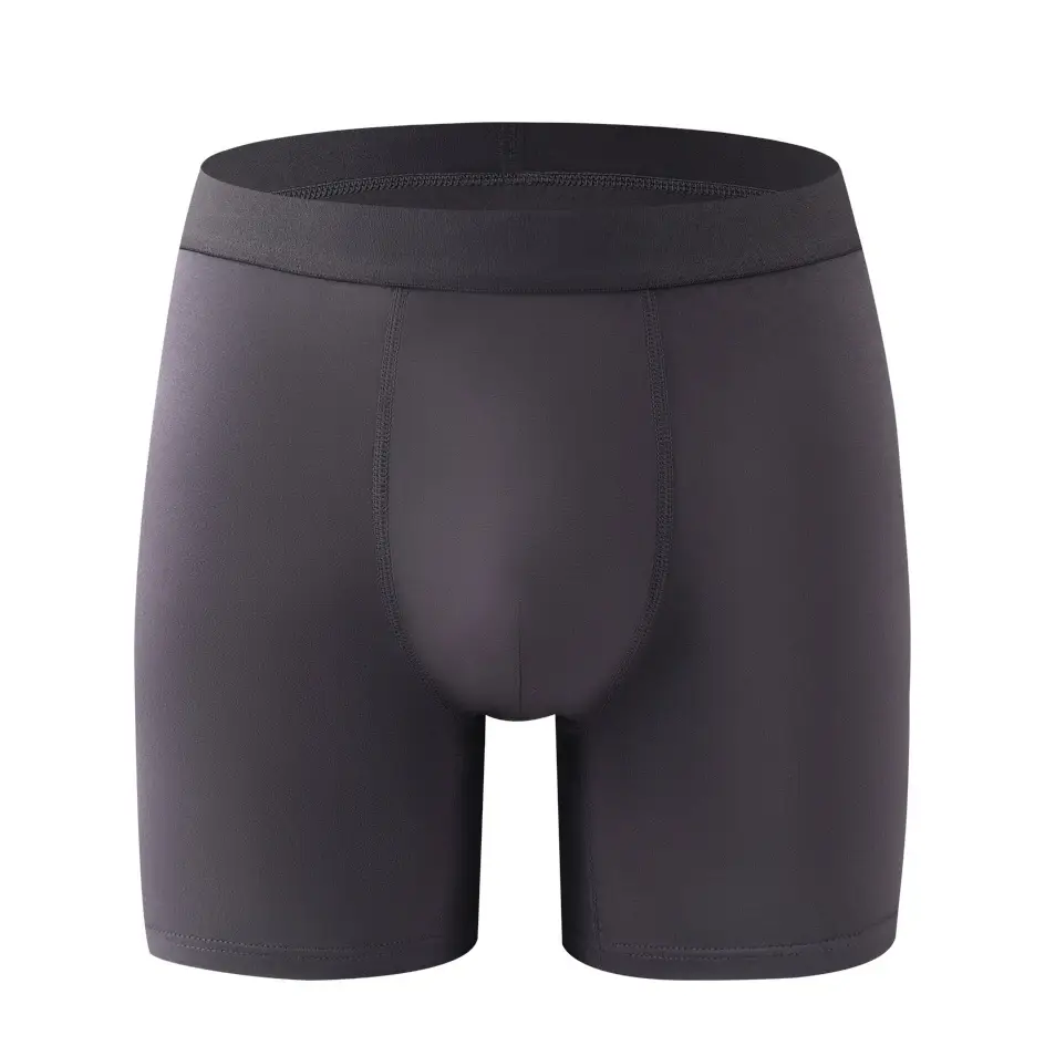 Men's Bamboo Fiber Boxer Briefs - Single Piece Soft Solid Color Underwear with Seamless Waistband & Contoured Pouch — image 7