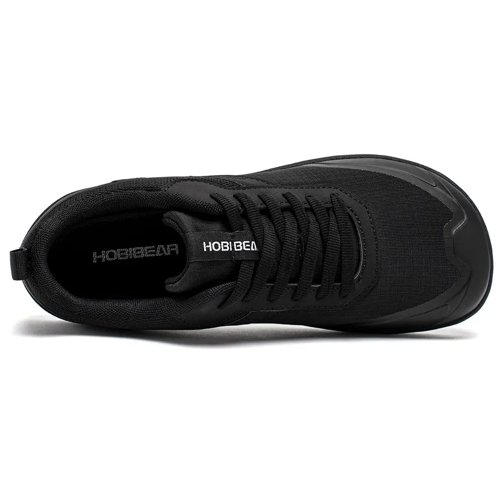 Chaussures à bout large hommes femmes minimaliste maille baskets en cuir artificiel à lacets chaussures de marche légères et respirantes