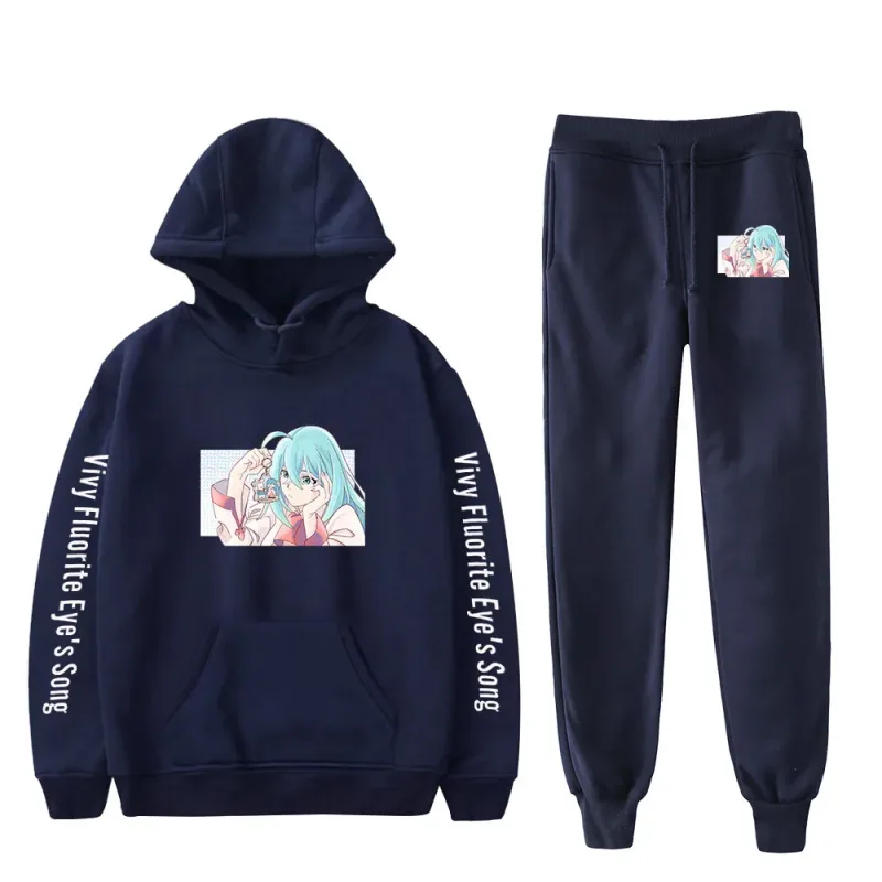 Harajuku Comfortable Vivy Fluorite Eye's Song Print Sweatshirt Sweatpants Hoodies+ Trousers Suit Boys/Girls 2 Piece Set Clothes — image 16