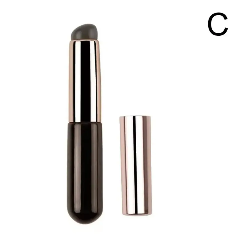 Silicone Lip Brush With Cover Cap Lid Concealer Brush Lipstick & Lip Balm Applicator Soft Lipstick Makeup Brushes Round Head — image 9