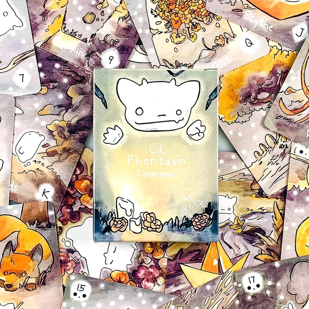 Lil Phantasm Lenormand Oracle Deck 36 Cute Ghost-Themed Oracle Unique Artistic Fortune Telling Cards Game Halloween Games — image 3