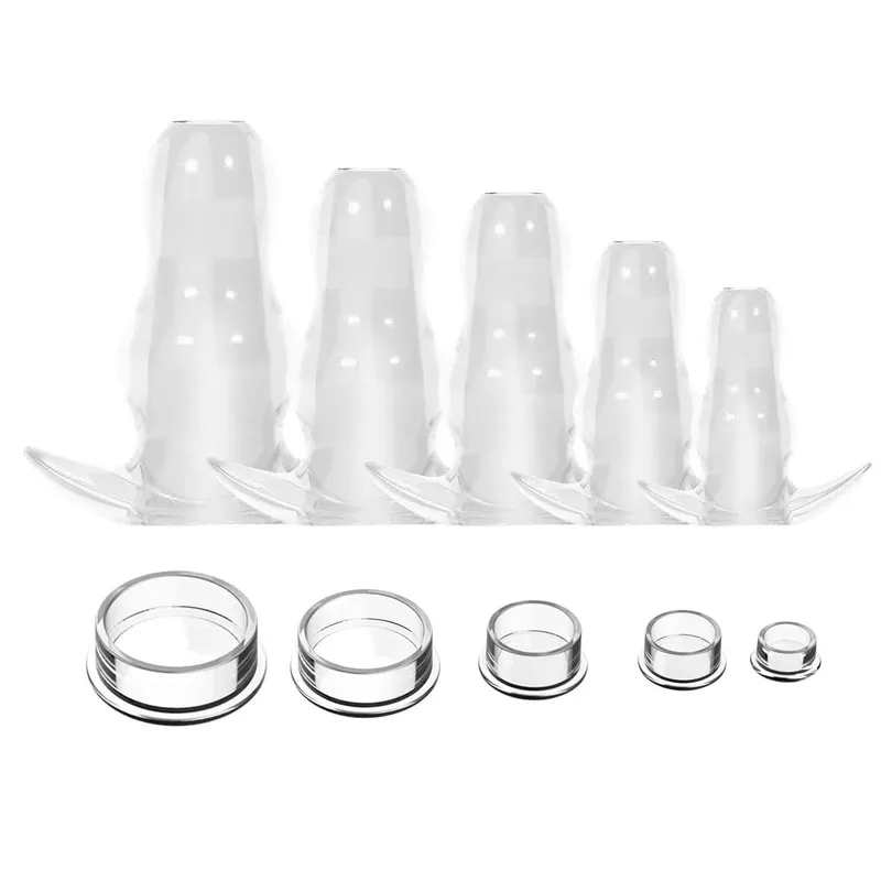Purple TPE Hollow Tunnel Butt Plug Set - Graduated Open Anal Stretcher Plugs Flexible Sex Toy para sa Mga Lalaki at Babae — image 14