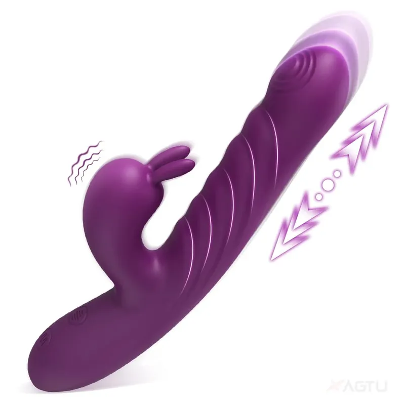 Thrusting Rabbit Vibrator for Women Go and Come G-Spot Dildo Vibrator Clitoris Stimulator Female Masturbation Sex Toy for Women — image 10