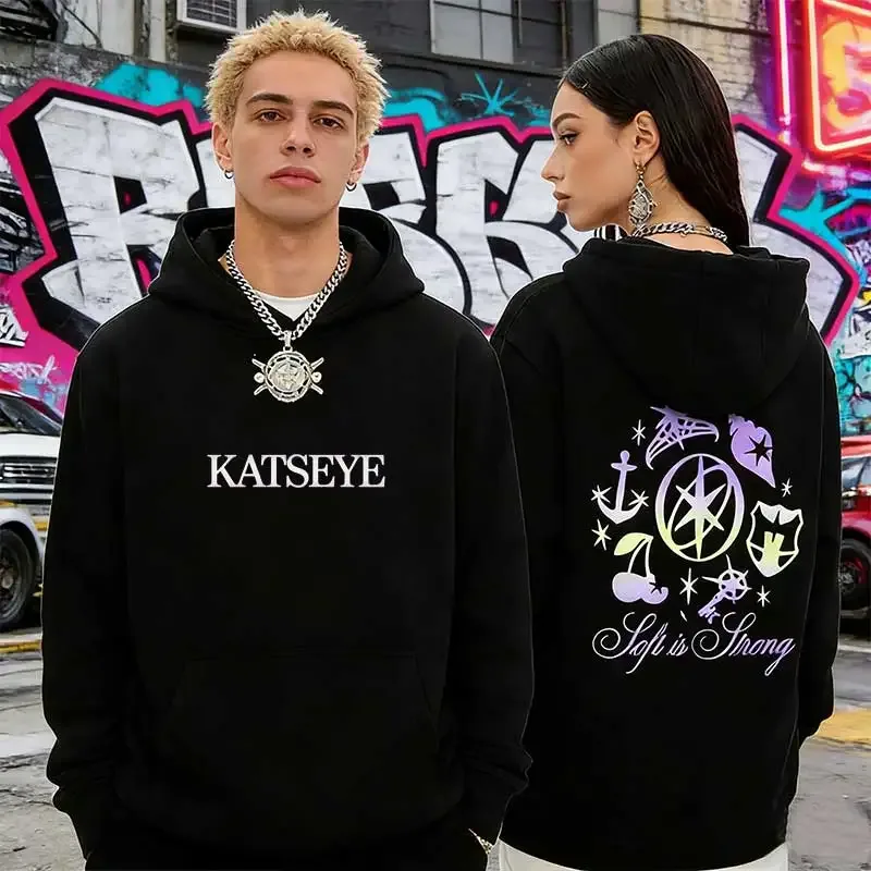 2026 New Katseye men and women casual hooded sweatshirts large sleeve jerseys thick hooded sweatshirt couple — image 9