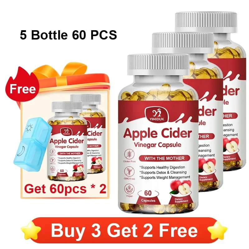 Apple Cider Vinegar Capsules 1600mg Supports Digestion Natural Cleansing Weight Management Immune Health & Metabolic Balance — image 10