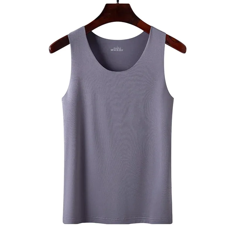 1pcs Summer Women Men Thin Tank Tops Seamless Ice Silk Vest Undershirt Underwear Students Korean-Style Slim Vest Sleeveless Tops