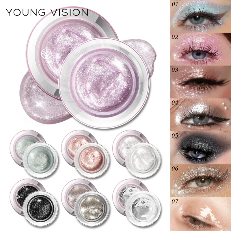 1pcs Highlighter Liquid Eye Shadow Waterproof Non-Greasy Long-Lasting Highlight & Smoky Eye Shadow with Makeup Brush — image 7