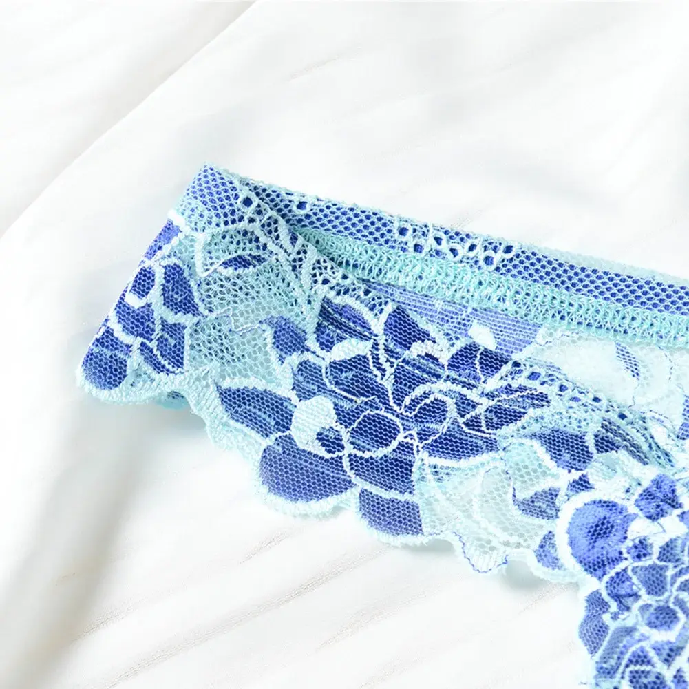 Men Floral Lace Thong Low Rise Elastic Waist G‑String Breathable See‑Through Floral Print Male Underwear Sexy Lingerie Panties — image 18