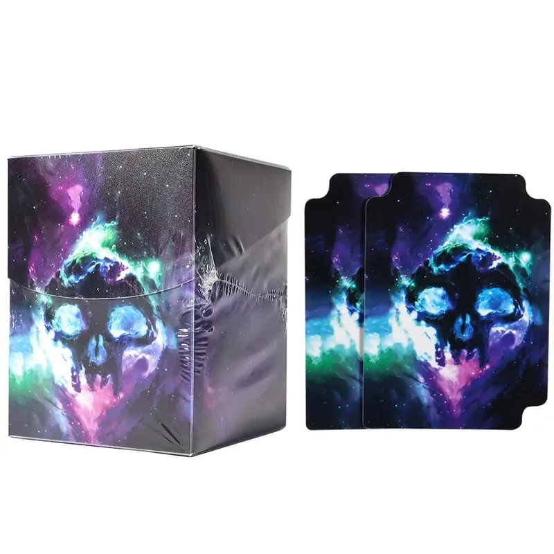 100+ BASIC LANDS Plastic Trading Card Box Holds Double-Sleeved Cards TCG/CCG Storage Card Deck Case for MTG/YGO With Two Divider — image 5