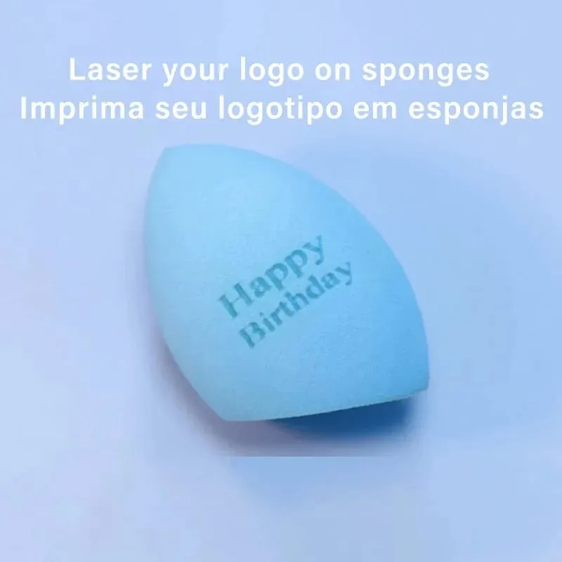 50ks Custom Logo růžová červená bílá Hydrofilní kosmetická houbička na make-up Krása houbička bez latexu omyvatelné mixéry labutěnky — image 4