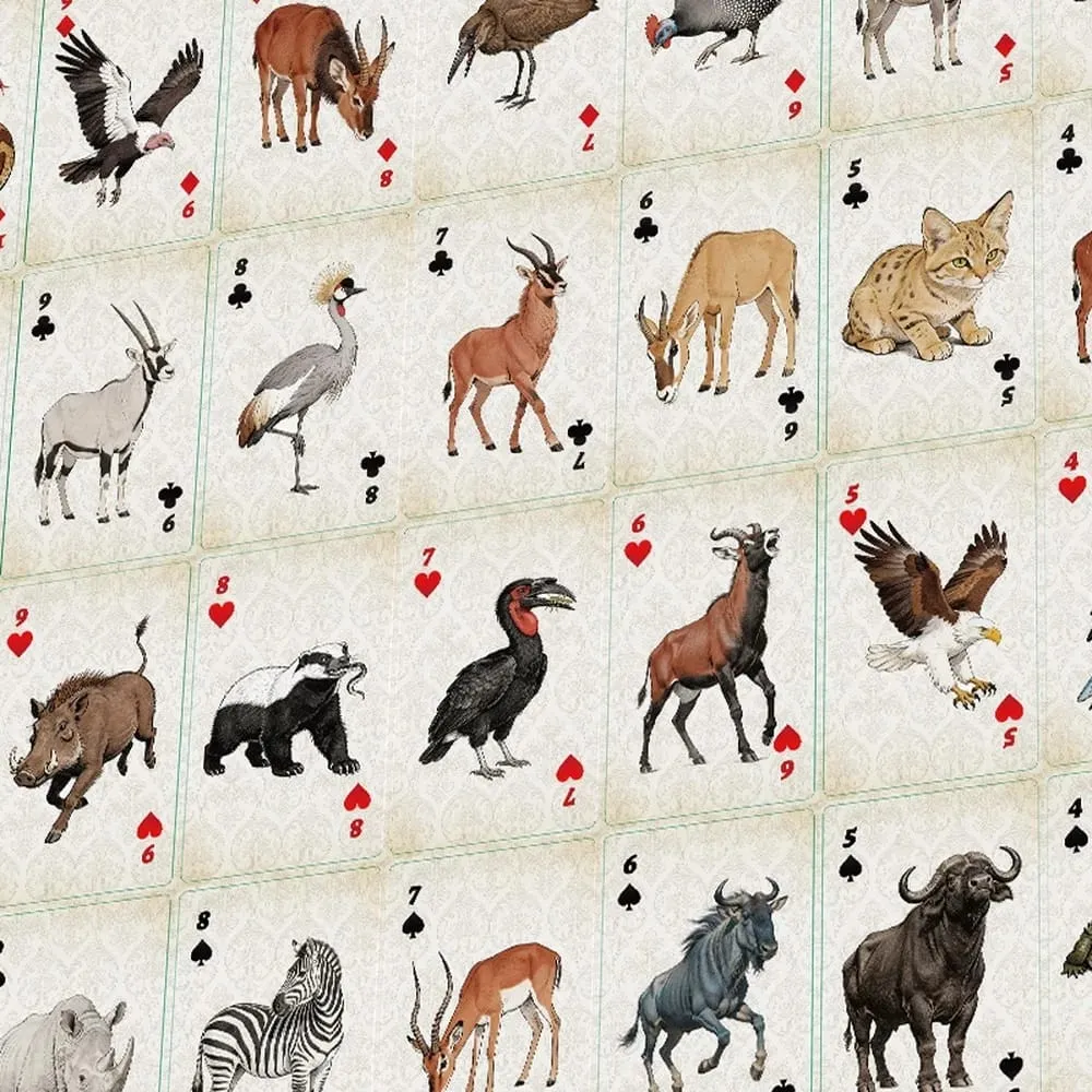 Savannah Animal Playing Cards Premium Paper Deck Smooth Shuffling Poker Cards for Party Board Games and Magic Performance — image 4