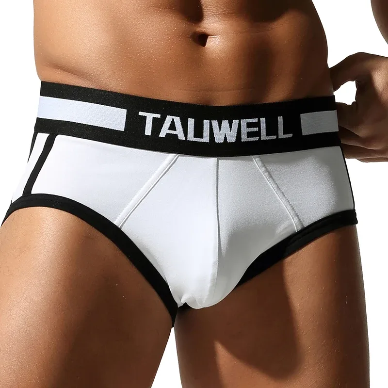 Men's Triangle Underwear, Tight Fitting, Low Waist, Color Blocking, Sexy, Youthful, Breathable and Comfortable