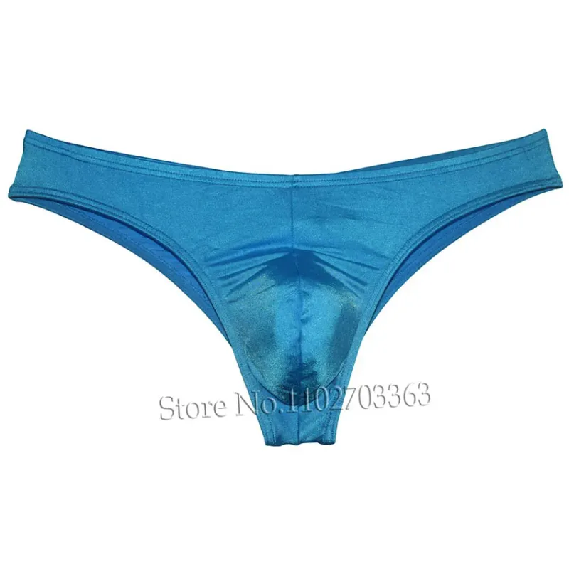 Men's Bikini Briefs Triangle Underwear Pucker Back Micro Briefs Elastic Shiny Summer Low Rise Beach Briefs Sexy Silky Smooth — image 29