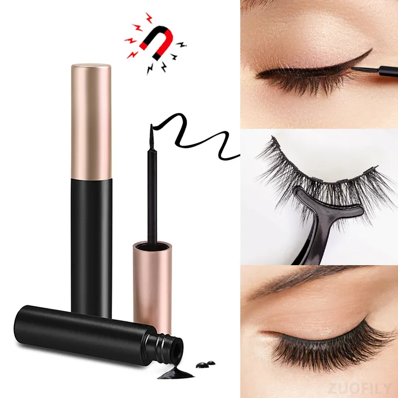 1/2Pcs Black Magnetic Eyeliner Glue False Eyelash Extension Magic Self-adhesive Liquid Eyeliner No Blooming Eye Makeup Cosmetics — image 4