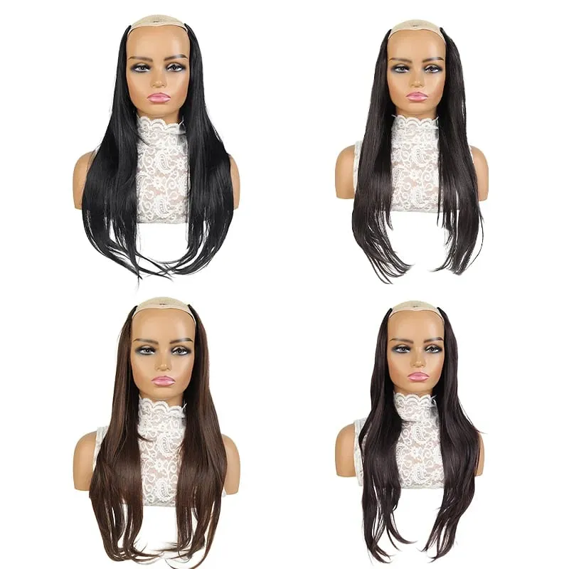 26 Inch Synthetic Clip-In Hair Extension V-Shape Layered Wig for Short to Long Instant Transformation — image 6