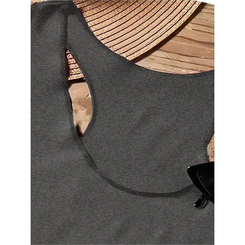 Ladies' Vintage Rock Style Sleeveless Top Lip Microphone Print I-Back Vest Summer Casual Fashion for Women — image 3