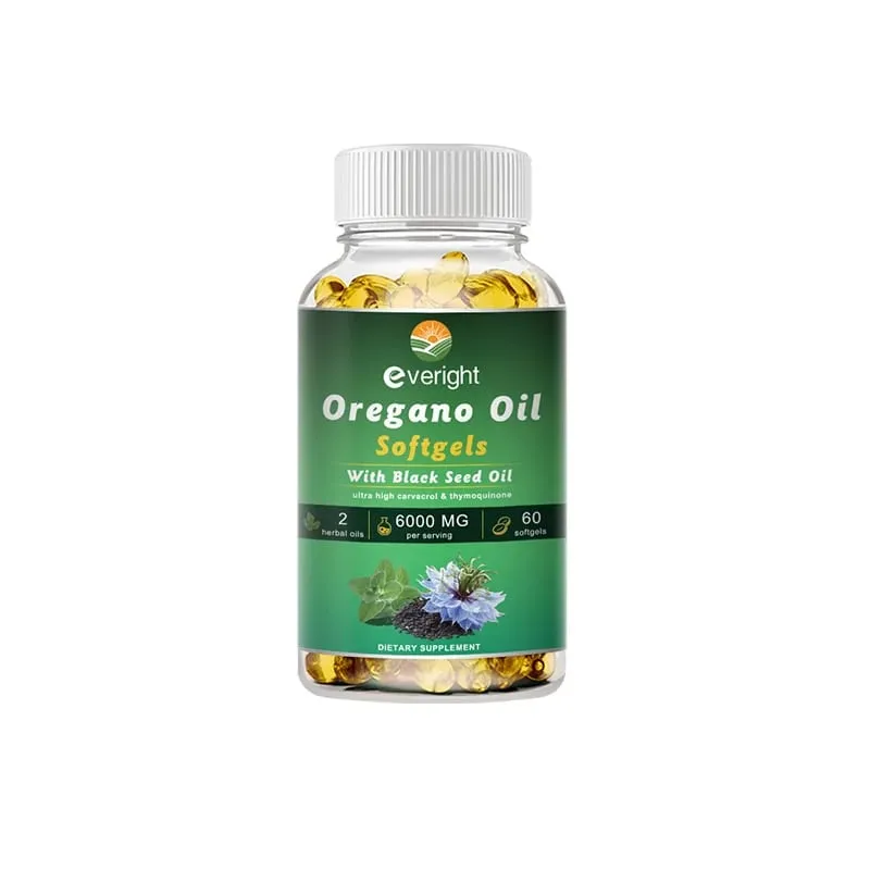 Organic Oregano Oil with Black Seed Oil – Antioxidant Digestive Support Intestinal Flora Balance & Immune System Health