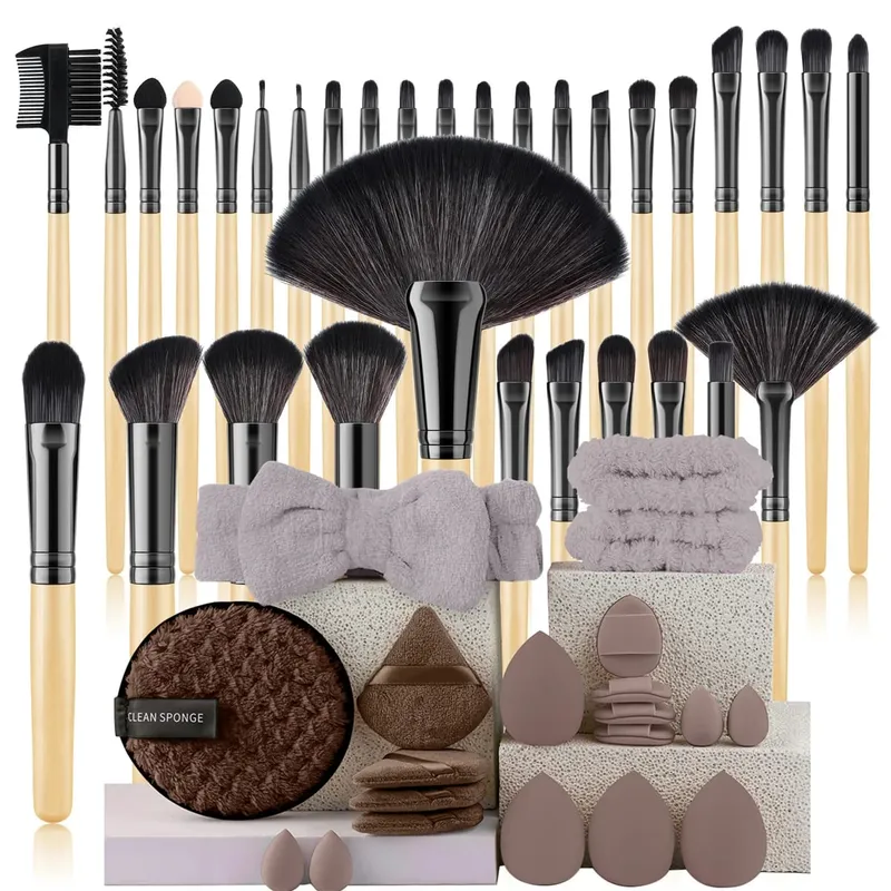 32Pc Makeup Brush Set Cosmetic Tools for Powder Eye Shadow Foundation Blush Blending Beauty Makeup Brush Kit for Makeup Starters — image 22