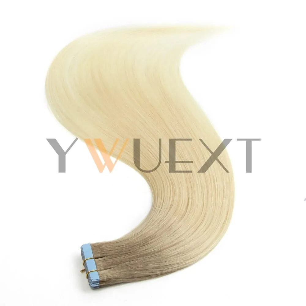 Real Human Hair Tape in Extensions 16'' 20'' Natural Straight High Light Seamless Tape Hair 20pcs On Double Sided Tape 30g/pack — image 14