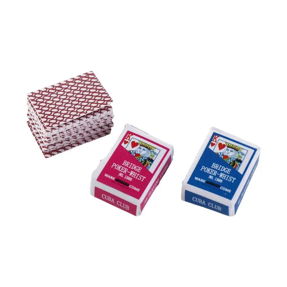 Potřeby Domů Dekorace Mini pokerové karty Miniatura Hrací pokerové karty Miniaturní hry Poker Mini hrací karty — image 4