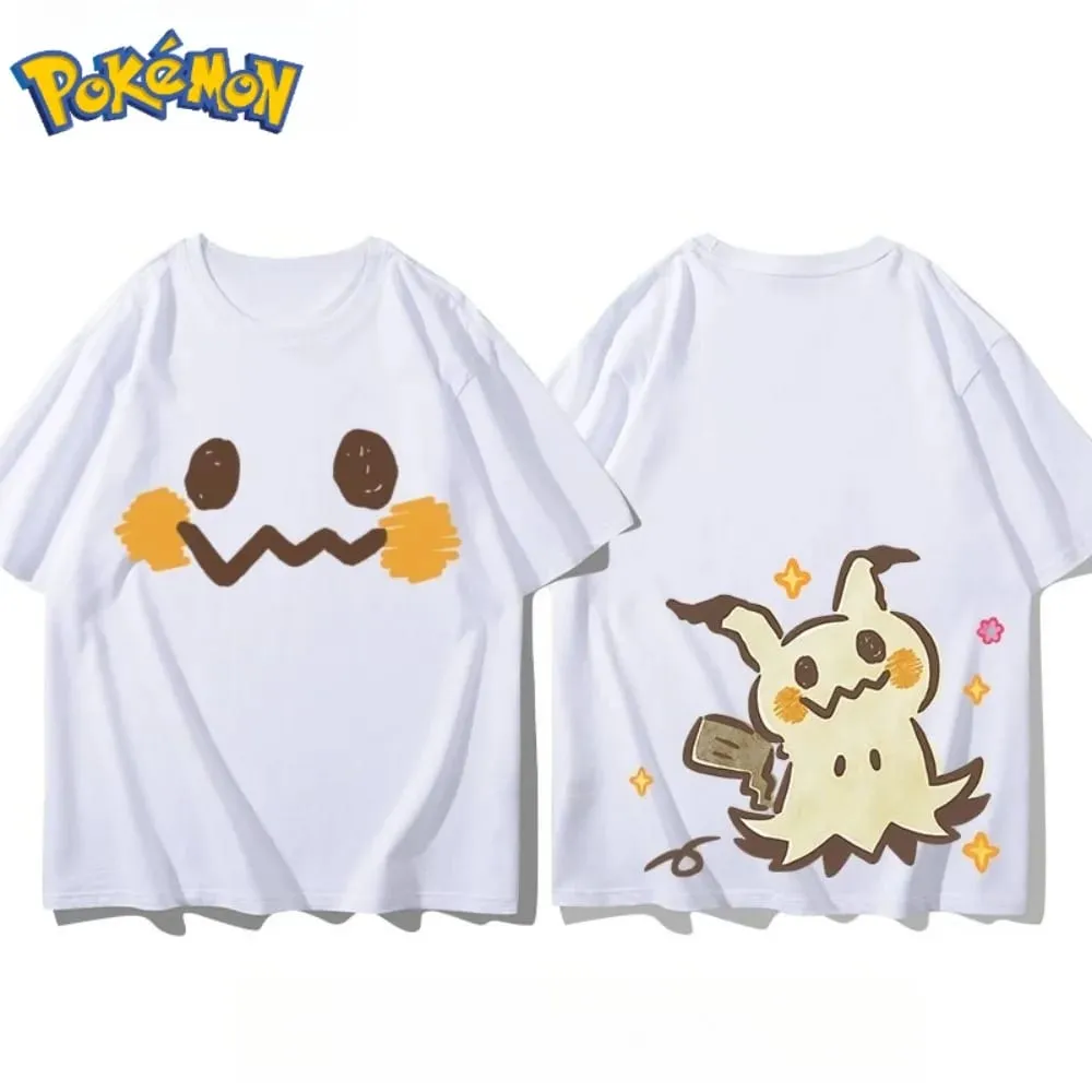 Men's New Pokémon Mimikyu Front and Rear Printed T-shirt Men's and Women's Summer New Loose Casual Versatile Short-sleeved Top — image 3