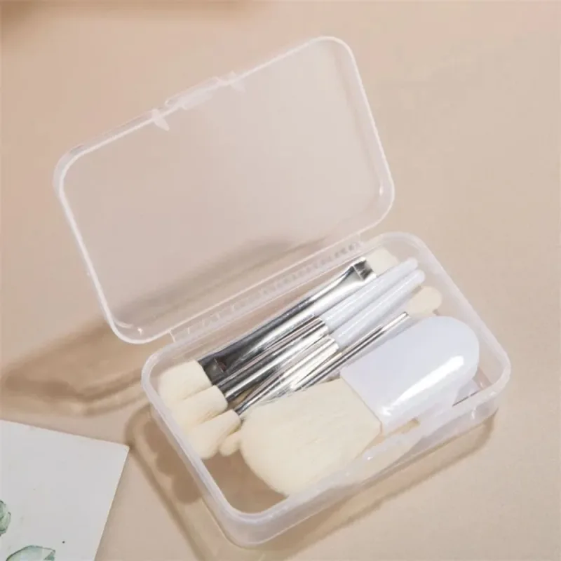 6Pcs/Set Soft Bristles Mini Makeup Brush Set Blending Brush Multiple Brush Heads Cosmetic Brushes Set With Storage Box — image 9