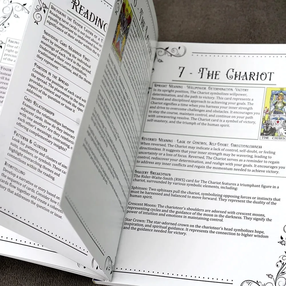 Tarot Beginner's Guide 106 pages Card Meanings Reading Spreads Cheat Sheets learning tarot Understanding Tarot Guidebook — image 6