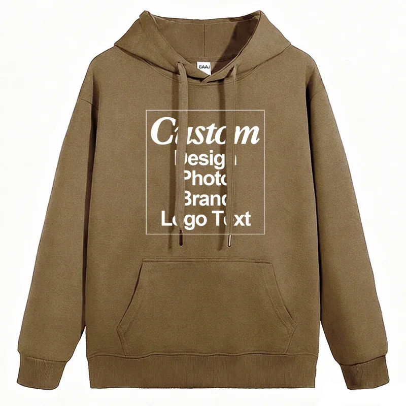 High Quality Custom Hoodie Cotton Sweatshirt Print Embroidery Brand Logo Text Photo Design Men Women Famliy Team Clothing 300g — image 24