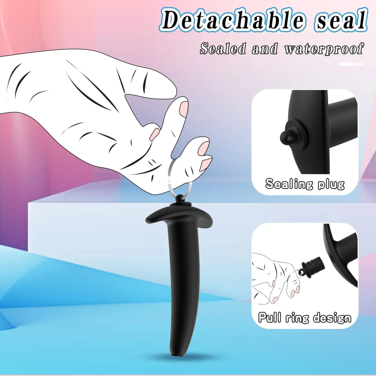 Hollow Speculum Peeking Anal Beads Butt Plug with Stopper Expander Tunnel Enema Anus Dilation Adult Sex Toys for Women Men Gay — image 3