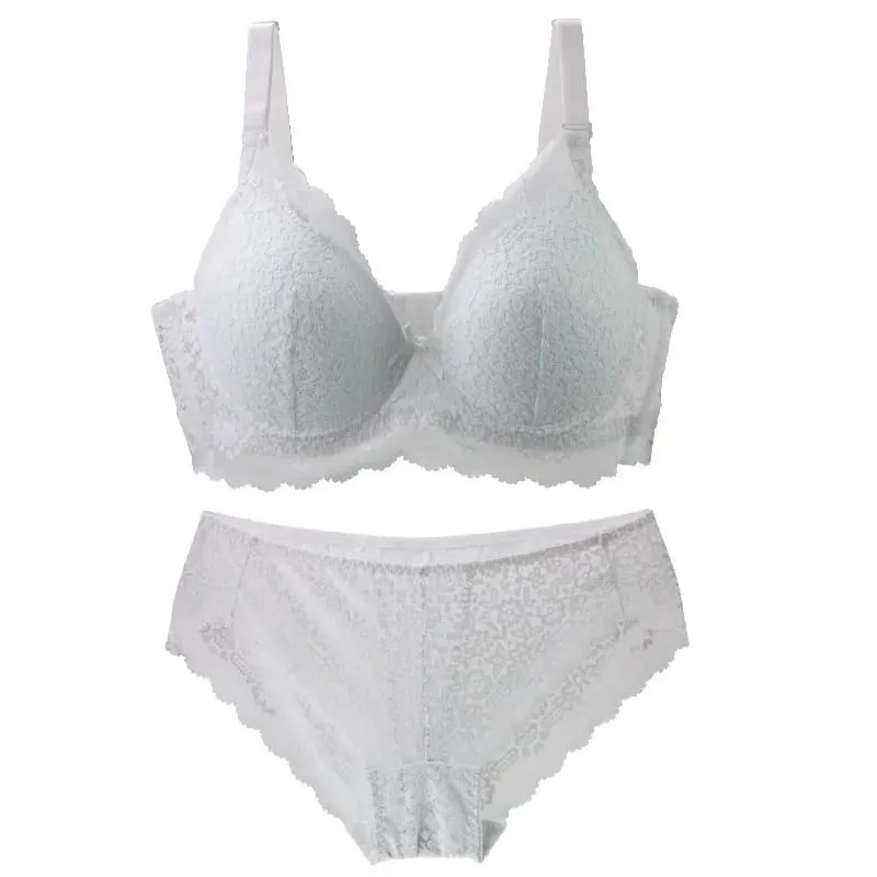 2024 Set Bra Baru Hitam Putih Kelabu Merah Biru Beige 34/75 36/80 38/85 40/90 42/95 44/100 Seluar Dalam BCDE Untuk Pakaian Dalam Wanita — image 3