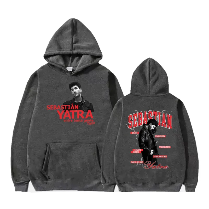 Sebastian Yatra Entre Tanta Gente Tour 2026 Sweatshirts Men Women Fashion Gothic Hoodie Vintage High Quality Pullover Streetwear — image 5