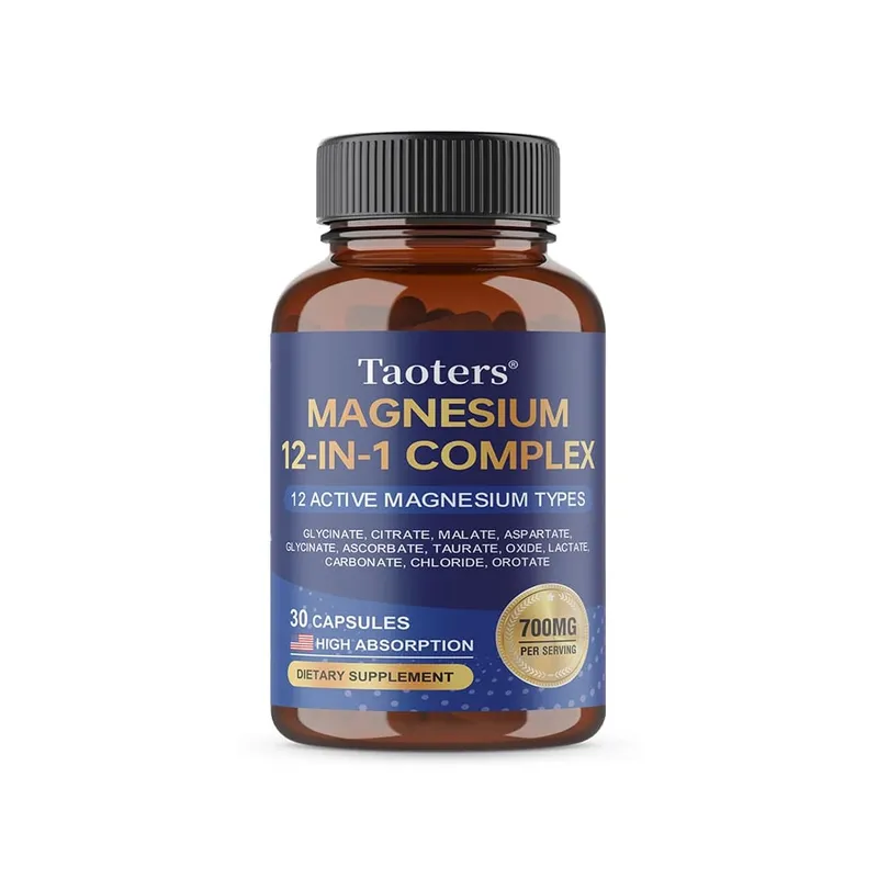 Integratore complesso 12-in-1 di magnesio – Miscela di glicinato citrato malato e taurato ad alto assorbimento da 700 mg per il sonno dei nervi muscolari — image 8