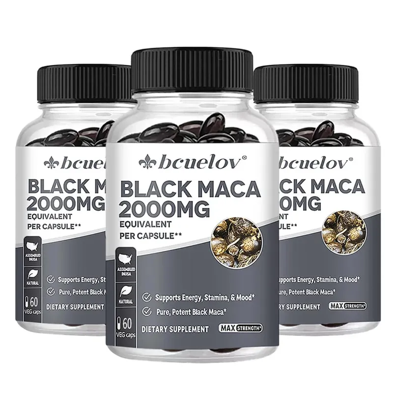 Black Maca Capsules 20000mg - Supports Brain Function Promotes Muscle Growth & Recovery Super Absorption Improve Vitality — image 11