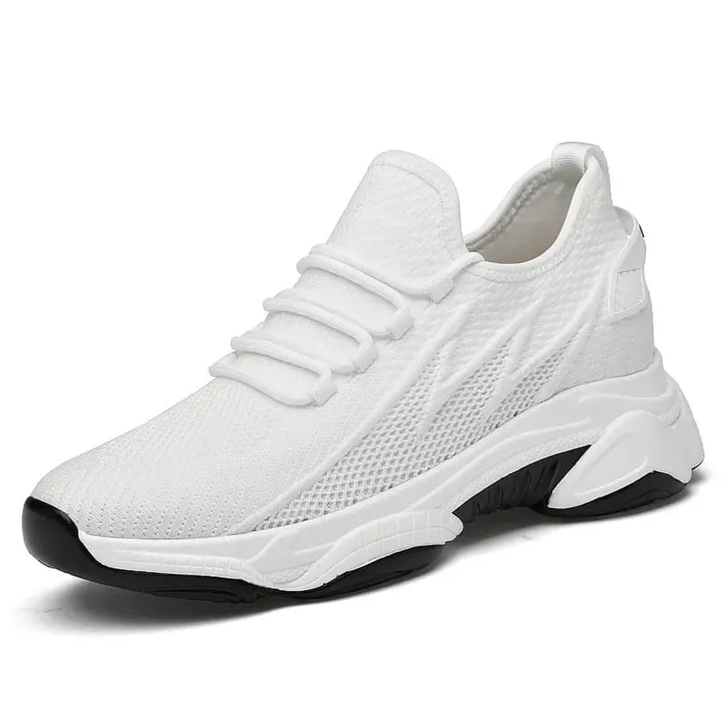 Men's Invisible Height Increasing Casual Shoes 10cm Elevator Breathable Mesh Upper Walking Shoes with Soft Bottom — image 10