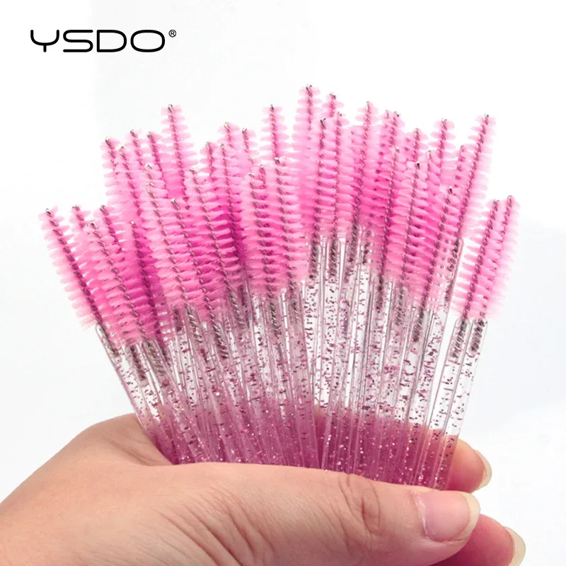 5/25/50pcs Crystal Eyelash Makeup Brushes Professional Eyebrow Extension Brush Eye Lashes Beauty Tool for Makeup Artists
