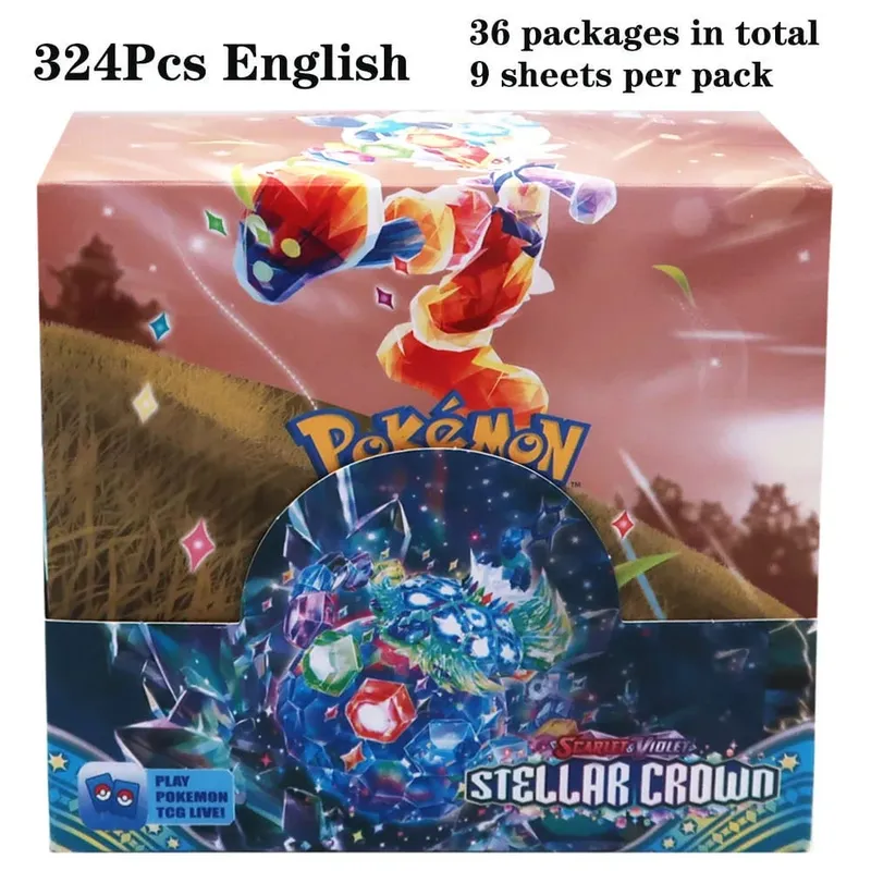 324Pcs Pokemon TCG: Sword & Shield Tempest Bonds Booster Box Trading Card Game Pokemon Card Kids Toys Board Game