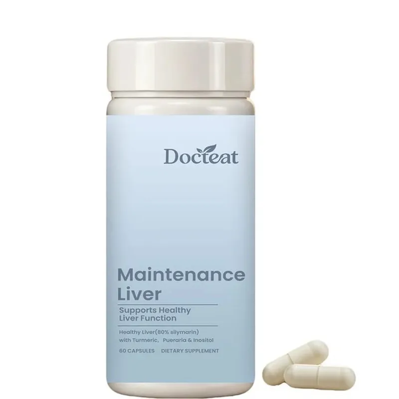 Liver Wellness Support Capsules with Milk Thistle Turmeric Extract Magnesium Glycinate Vitamin C E Herbal Formula 60 Capsules