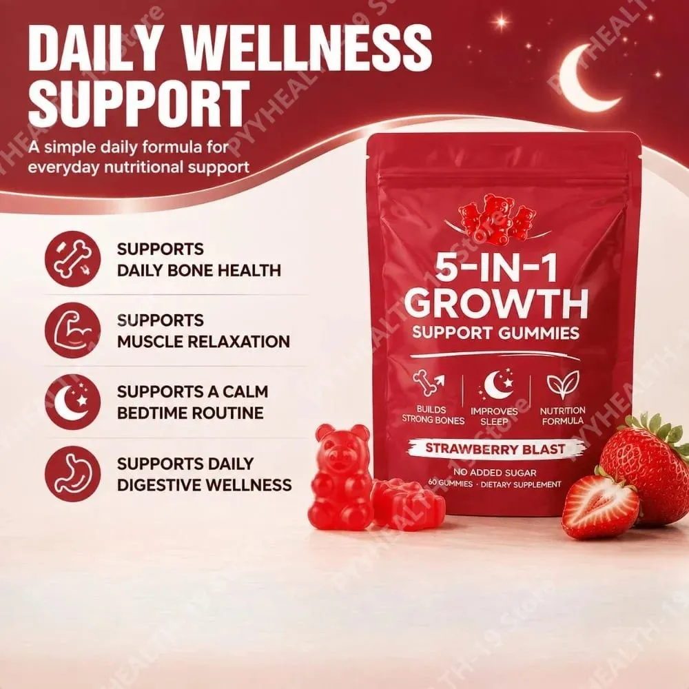 Nutrition Gummies with Vitamin K2 D3 Calcium & Magnesium for Bone Health & Relaxation Sleep Wellness Support Adults 60 Gummies — image 3