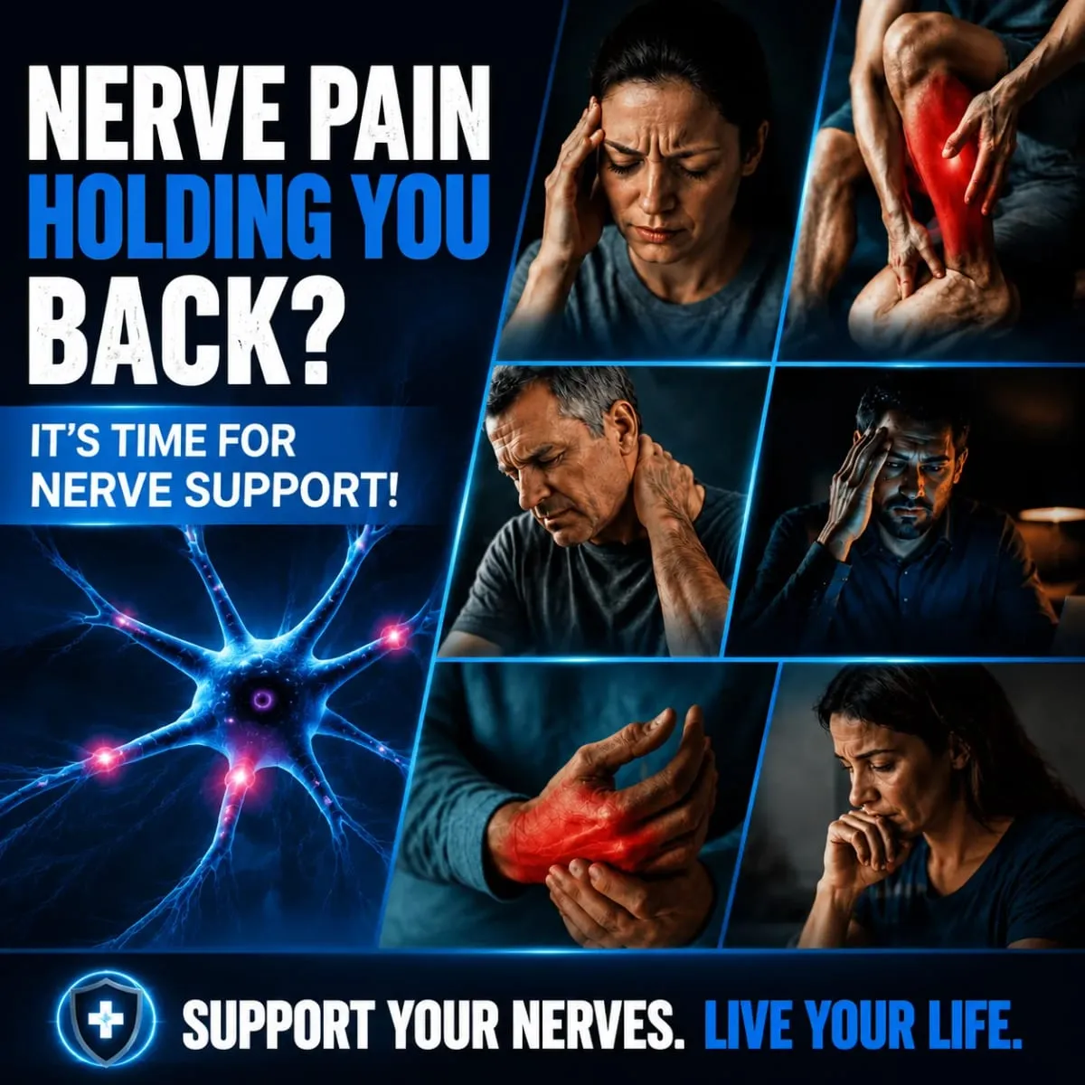 Nerve Renew Capsules Pins Needles Skin on Fire Fell Asleep. Vitamin B Complex R-Alpha Lipoic Acid Neuro Botanical Blend — image 2