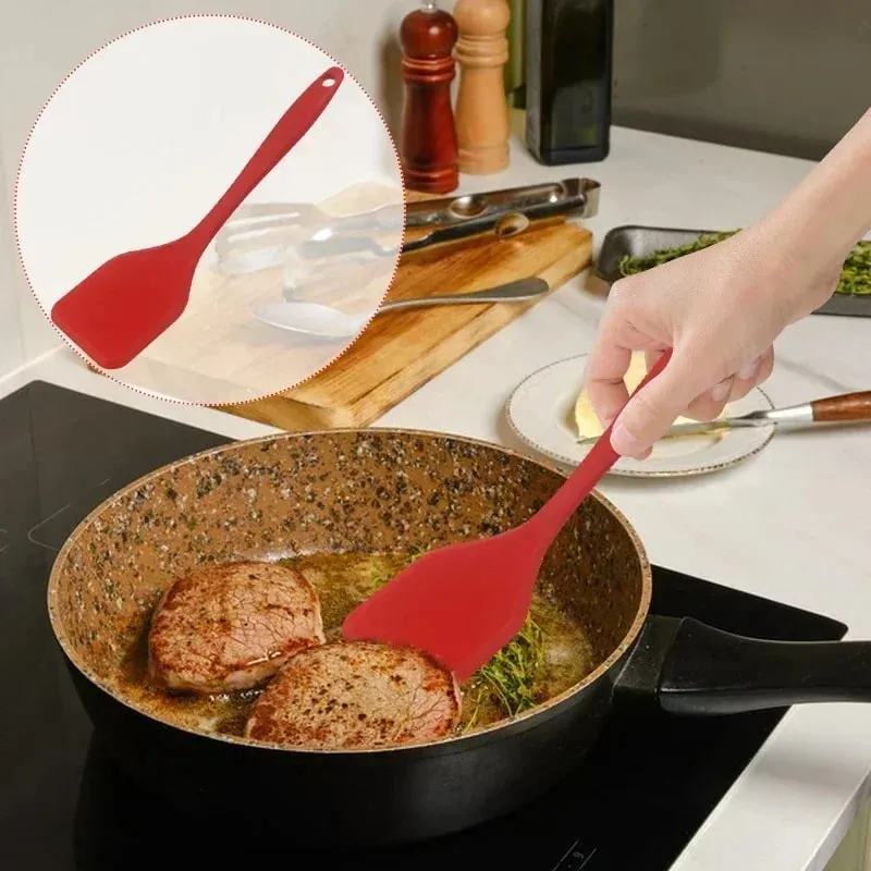 Espátula pequena de silicone para vazamento de cozinha, 20.5cm, pá densa, peixe frito, omelete, espátula antiaderente, ferramentas de cozinha — image 5