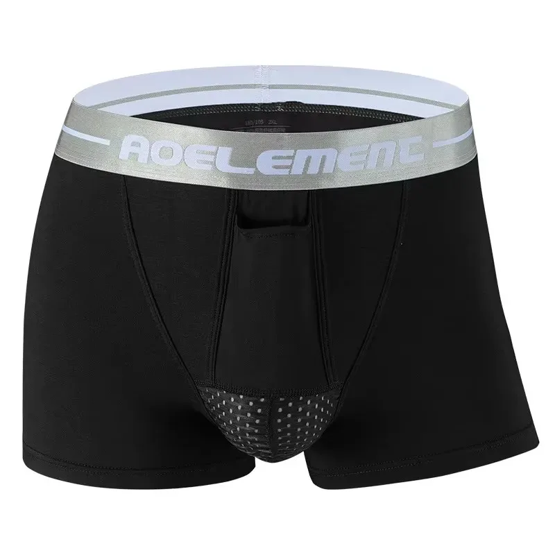 Caleçon homme sous-vêtements Push Up caleçon Modal homme respirant balle séparation pochette culotte Cueca grande taille L-5XL