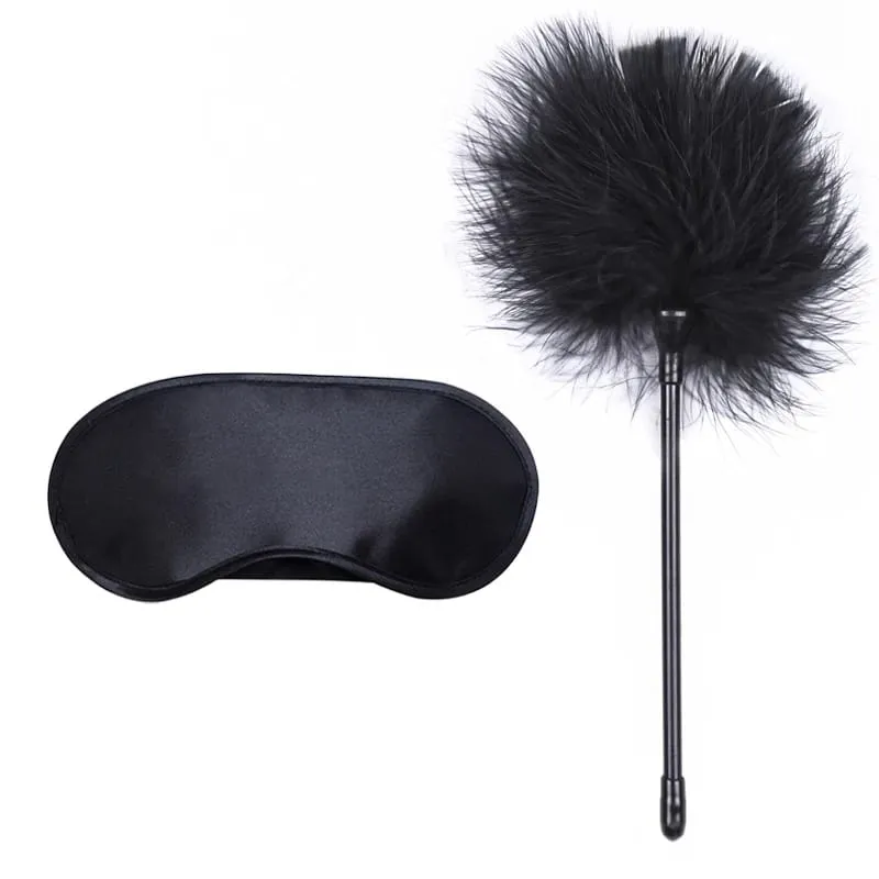 Sex Toys For Women Bdsm Set Sexy Leather Plush Sex Toys Bondage Kit Handcuffs Feather Blindfold Fetish Flirt Goods For Adults