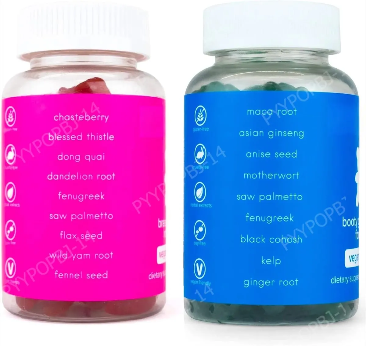 Top&Peach Support Combo Pack Multivitamin Gummies for Women Includes Herbal Extracts & Essential Vitamins Gluten Free 60 Count