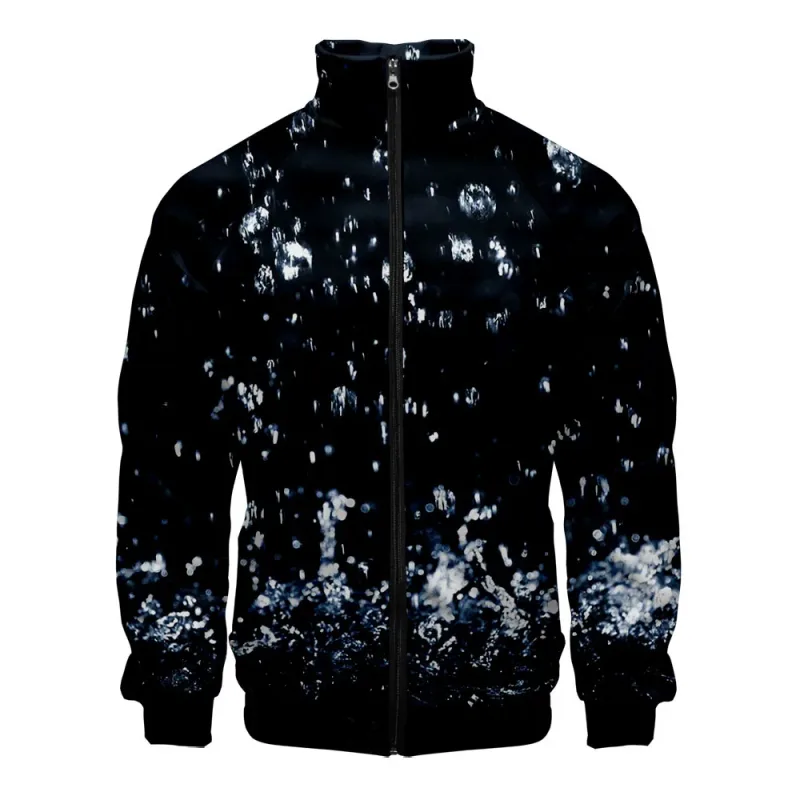 Harajuku Popular Rain 3D Print Zipper Raglan Jacket Windbreaker Boys/Girls Comfortable Stand Collar Jackets Coats — image 14