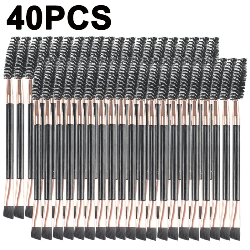 Double-headed Angled Eyebrow Brush Eyelash Comb Professional Makeup Brushes for Brow Eyelash Extension High Quality Eye Brushes — image 17