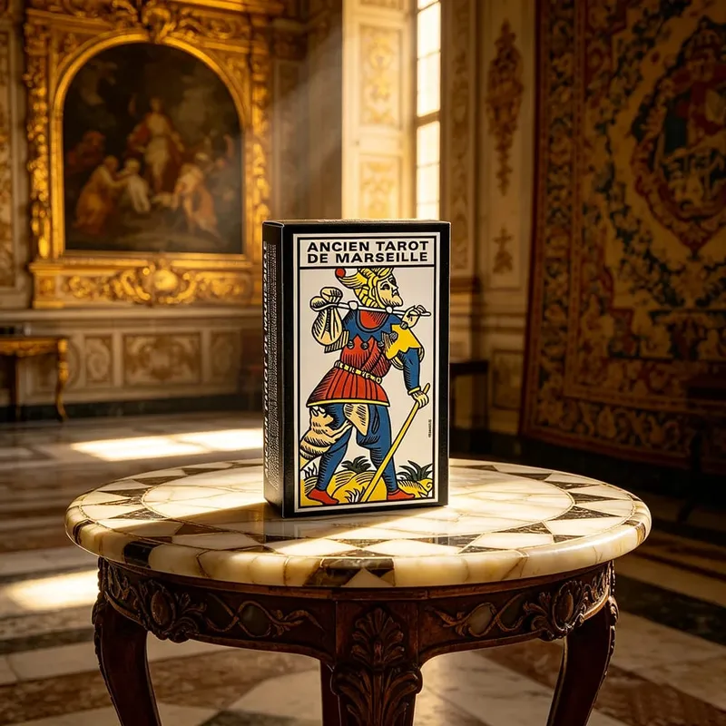 French Ver. Ancien Tarot De Marseille Deck Vintage Divination Tarot Deck Fortune Telling Board Game Cards Game for Beginner — image 2