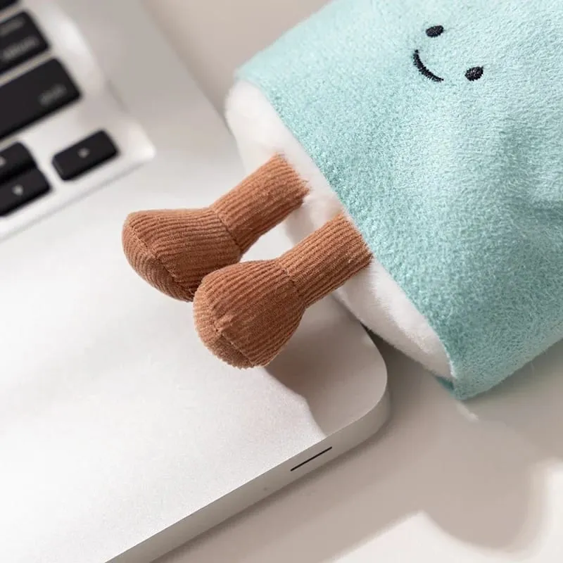 Kawaii Stationery Commodity Plush Toy Stuffed Humanoid Ruler Book Pencil Sharpener Eraser Pillow Decoration Gift — image 9
