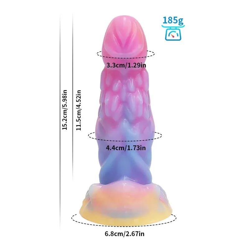 Realistic Night Glowing Anal Plug Luminous Monster Dragon Dildo for Women Men Butt Plug Sexy Dog Shape Sex Toy for Couples — image 11