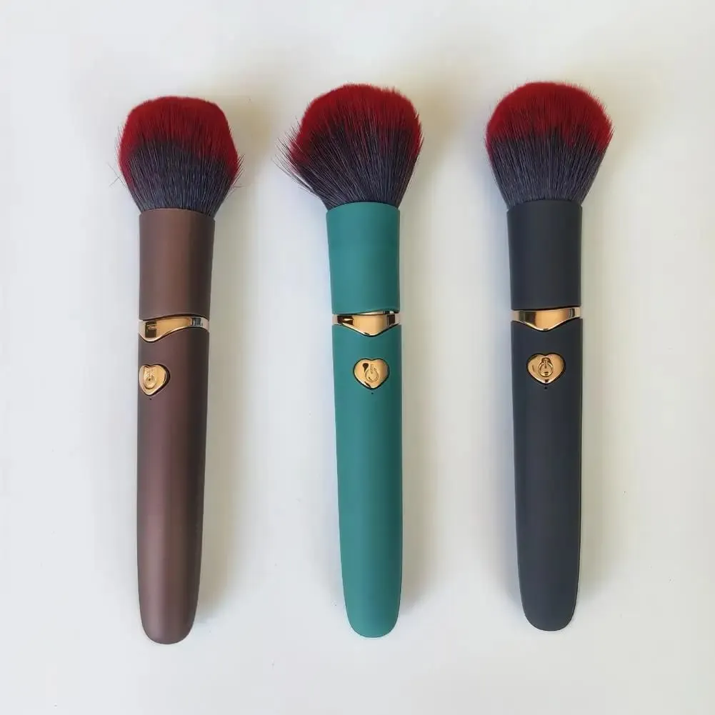 10 Gear Vibration Makeup Brush Electric Makeup Brush USB Rechargeable Cosmetic Brush For Liquid Powder Blusher Concealer — image 2
