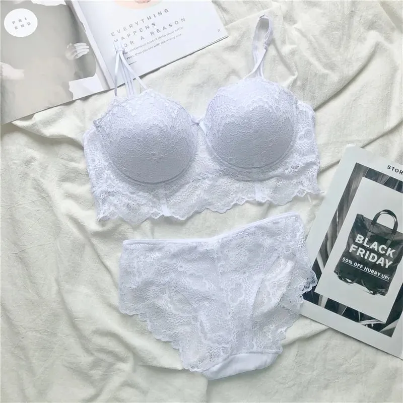 Plus Size Push Up Bra Set Sexy Lace Underwear Adjustable Comfort Thin Soft Breathable Lingerie For Women — image 11